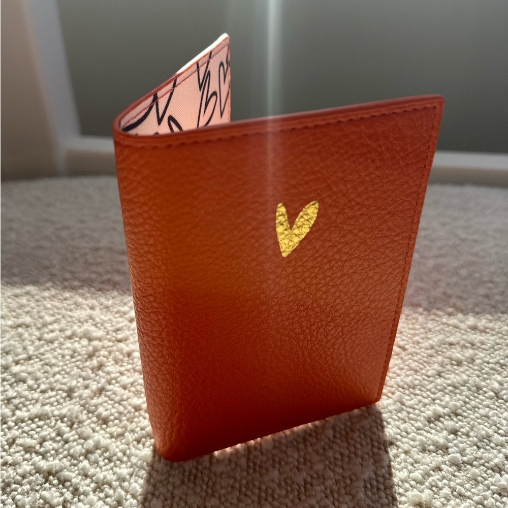 Chic Orange Passport Holder and Wallet by Caroline Gardner